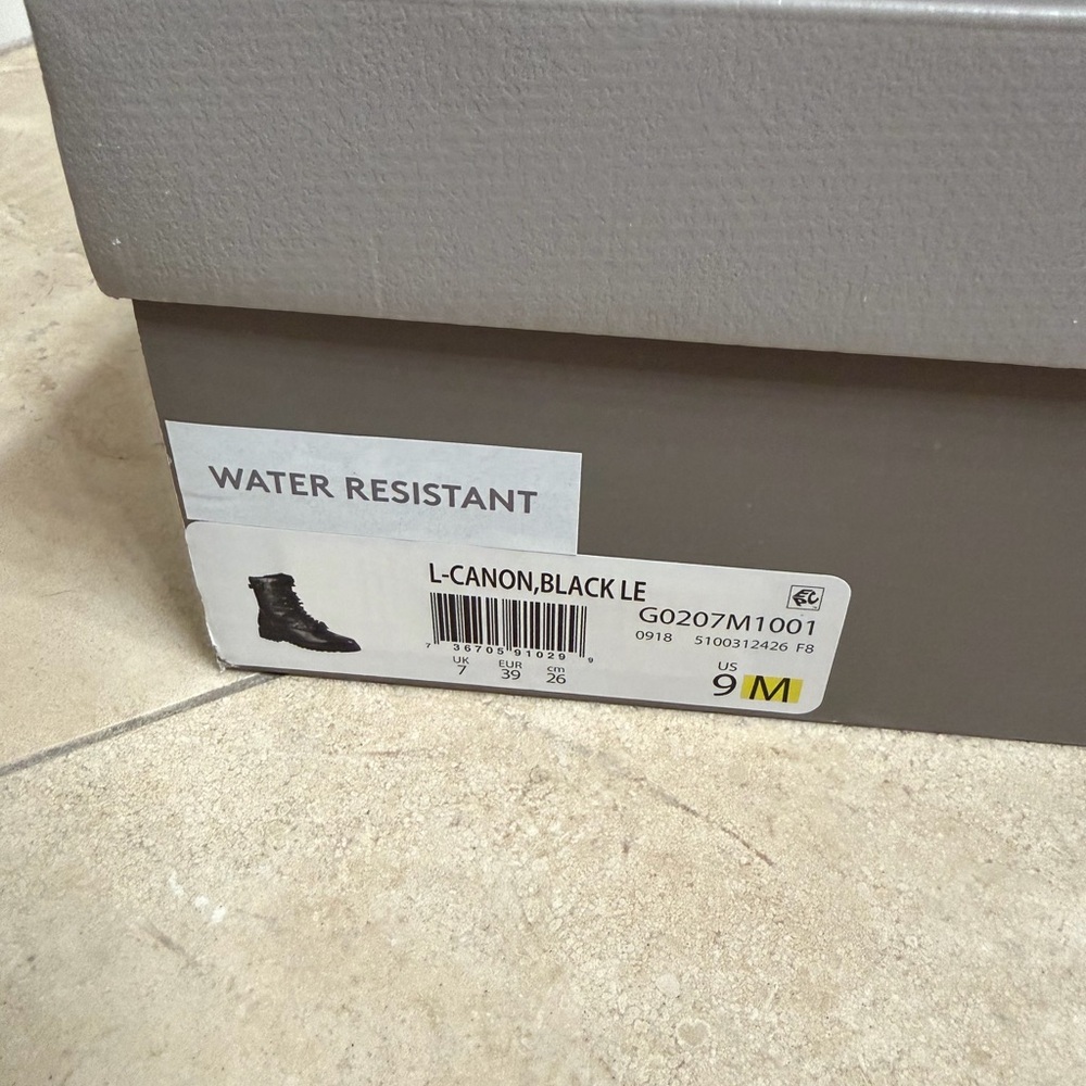 Franco Sarto Black Fur Trim Combat Boots - Picture 5 of 5
